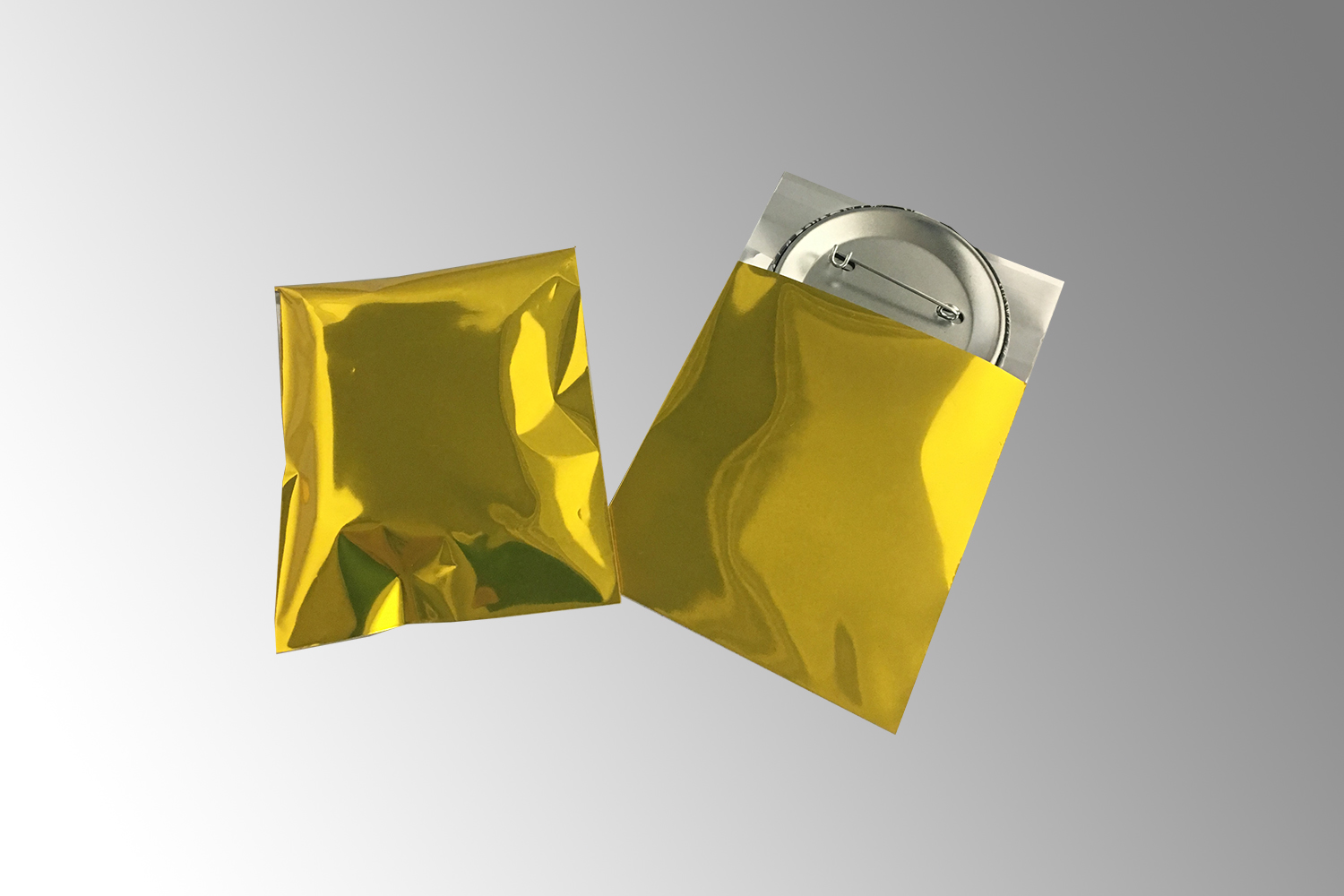 カラーアルミ蒸着のり付袋（ゴールド）　AZG-5　 (110×155mm) 100枚入り